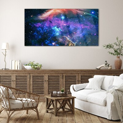 Cosmic Symphony of Colors Glass art print