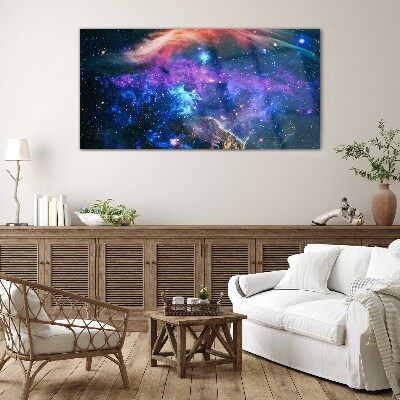 Space star night sky Glass Print