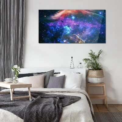 Space star night sky Glass Print