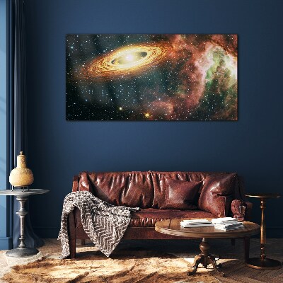 Cosmic galactic vortex Wall art on glass