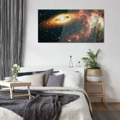 Cosmic galactic vortex Wall art on glass