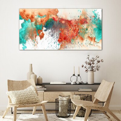 Modern abstraction Glass Print