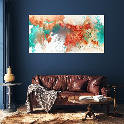 Colorful Emotional Swirls Glass art print