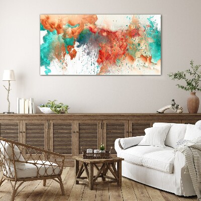 Modern abstraction Glass Print