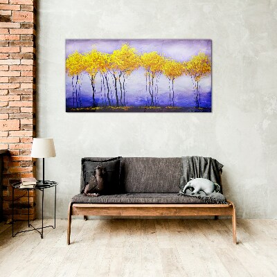 Abstract tree Glass Print