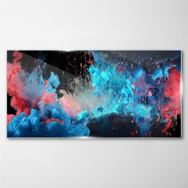 Expression of colors in motion Wall art on glass