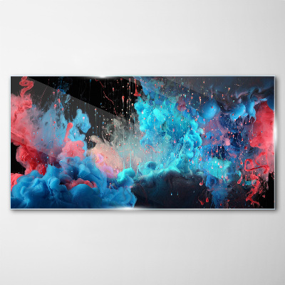 Expression of colors in motion Wall art on glass