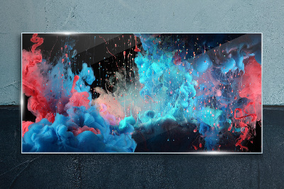 Expression of colors in motion Wall art on glass