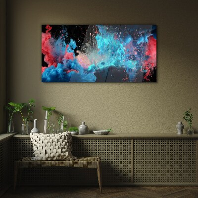 Expression of colors in motion Wall art on glass