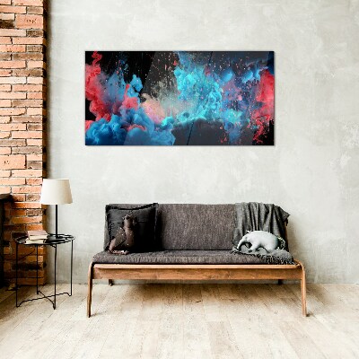 Expression of colors in motion Wall art on glass
