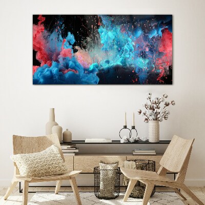Expression of colors in motion Wall art on glass