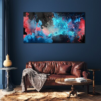 Expression of colors in motion Wall art on glass