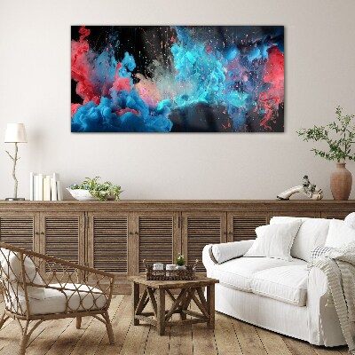 Expression of colors in motion Wall art on glass