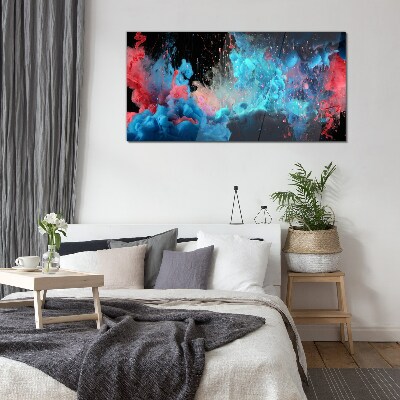 Expression of colors in motion Wall art on glass