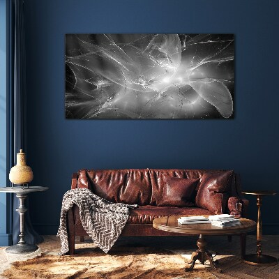 Futuristic abstractions in monochrome Glass art print