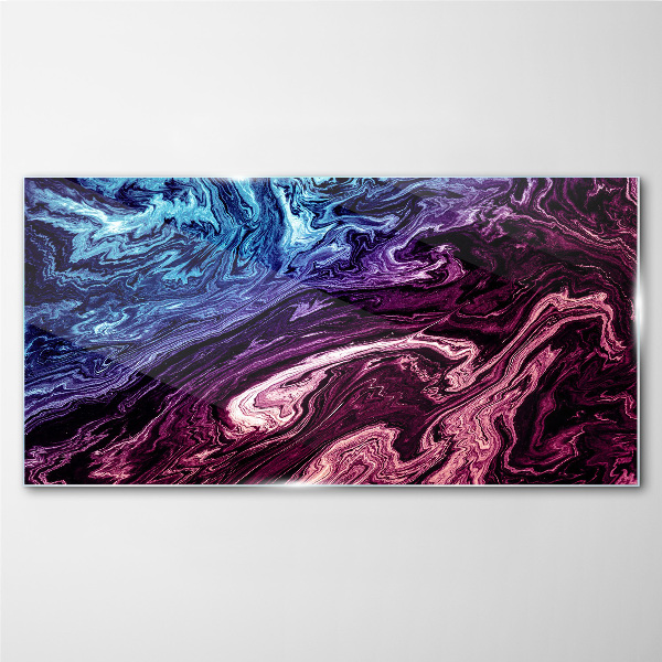 Cosmic swirl of colors Wall art on glass