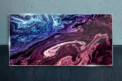 Cosmic swirl of colors Wall art on glass