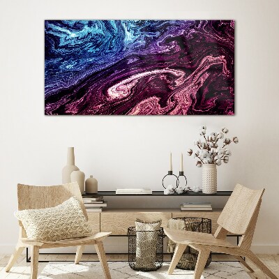Cosmic swirl of colors Wall art on glass