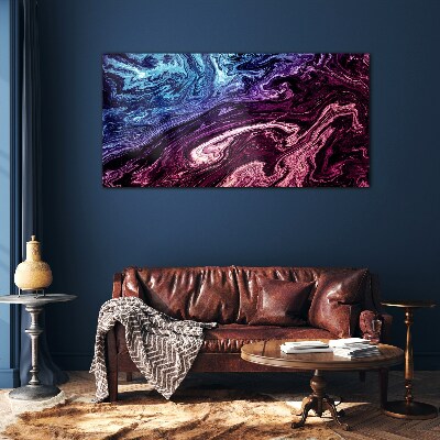 Cosmic swirl of colors Wall art on glass
