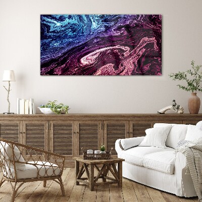 Cosmic swirl of colors Wall art on glass