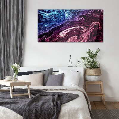Cosmic swirl of colors Wall art on glass