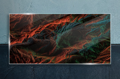 Complex colors and textures Wall art on glass