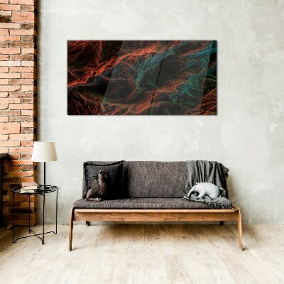 Complex colors and textures Wall art on glass