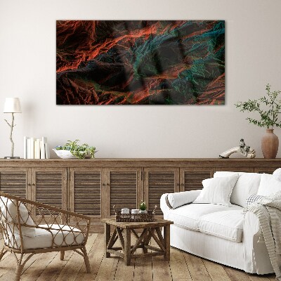 Complex colors and textures Wall art on glass