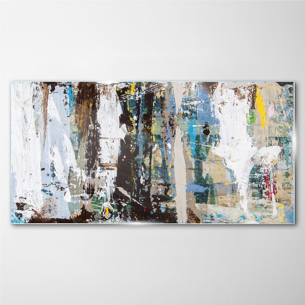 Abstract Mosaic of Colors Glass art print