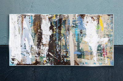 Abstract Mosaic of Colors Glass art print