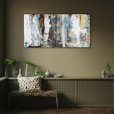 Abstract Mosaic of Colors Glass art print