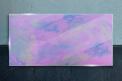 Delicate shades of purple and blue Glass art print