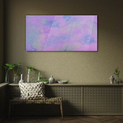 Delicate shades of purple and blue Glass art print