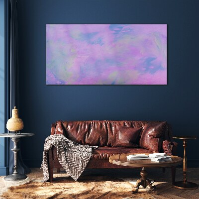 Delicate shades of purple and blue Glass art print