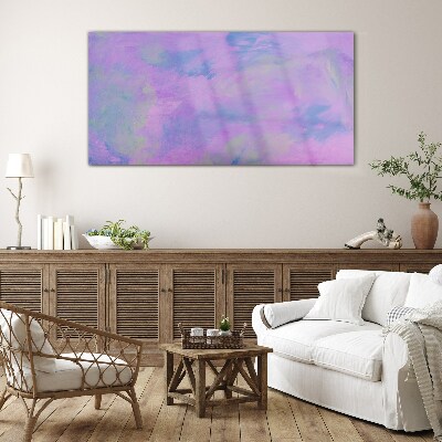 Delicate shades of purple and blue Glass art print