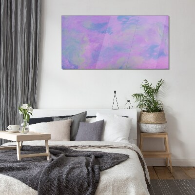 Delicate shades of purple and blue Glass art print