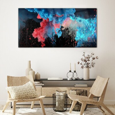Cosmic explosion of colors Glass art print