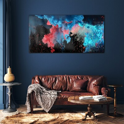 Cosmic explosion of colors Glass art print
