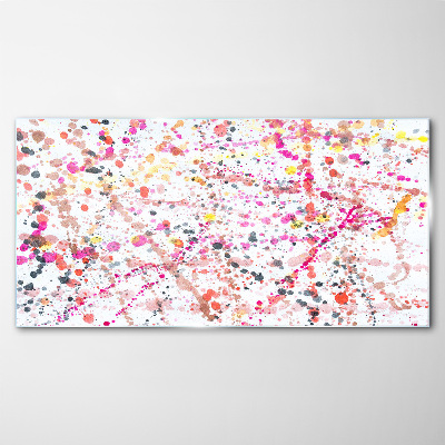 Colored spots on a white background Wall art on glass