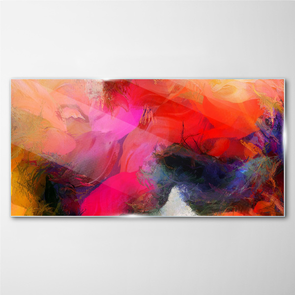 Colorful Expression of Abstraction Wall art on glass