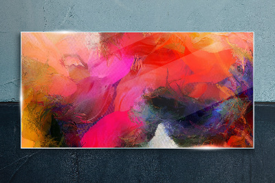 Colorful Expression of Abstraction Wall art on glass