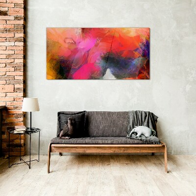 Colorful Expression of Abstraction Wall art on glass