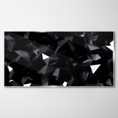 Black Geometric Mosaic Glass art print