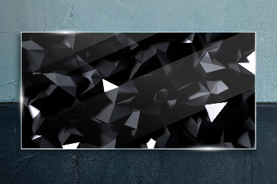 Black Geometric Mosaic Glass art print