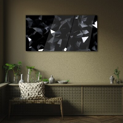Black Geometric Mosaic Glass art print