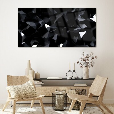Black Geometric Mosaic Glass art print