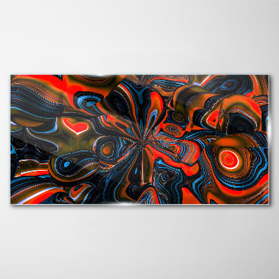 Dynamic swirls of color Wall art on glass