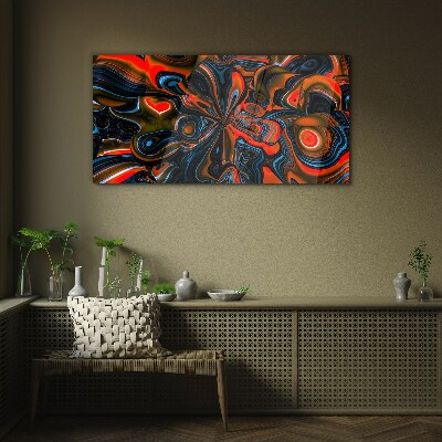 Dynamic swirls of color Wall art on glass