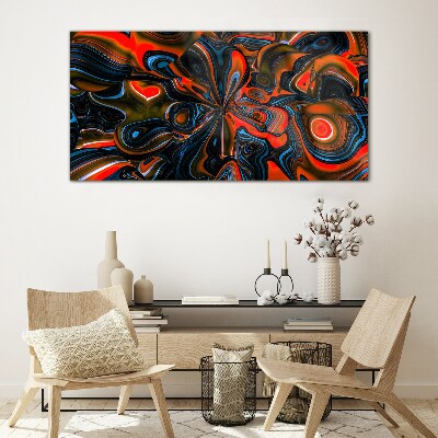 Dynamic swirls of color Wall art on glass