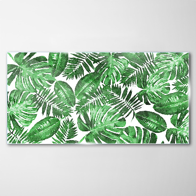 Green jungle Glass art print